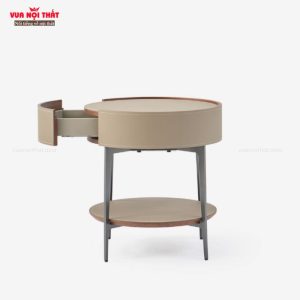 Tủ đầu giường tròn thiết kế hai tầng hiện đại TDG20 tạo điểm nhấn cho không gian