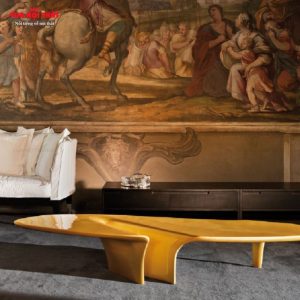 Bàn cafe hình thác nước ấn tượng BSF110 được làm từ composite cao cấp