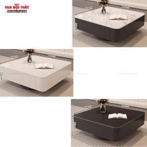 Bàn sofa mặt đá vuông sang trọng BSF113 có kích thước 70cm và 80cm