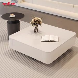 Bàn cafe mặt đá sang trọng BSF113 với độ dày mặt đá 11mm sáng bóng