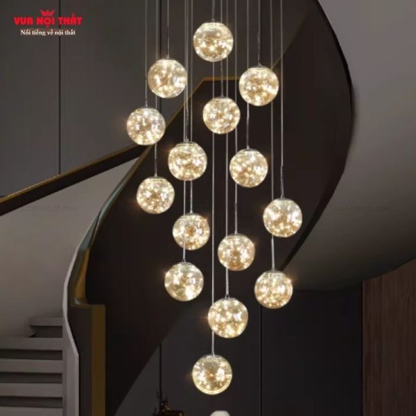 Đèn chùm cầu thang ánh sao nhập khẩu cao cấp DTT83
