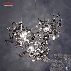 Đèn chùm thả sang trọng DTT82 được làm từ thép không gỉ cho ánh sáng lấp lánh