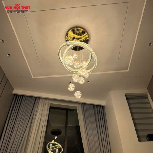 Đèn chùm thả phòng khách DTT84 có đa dạng kích thước để khách hàng lựa chọn