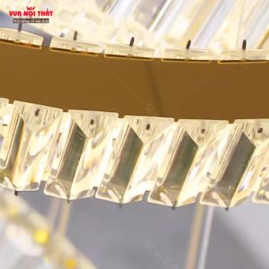 Đèn chùm thả pha lê hiện đại DTT84 làm từ chất liệu inox 304 kết hợp thủy tinh K9