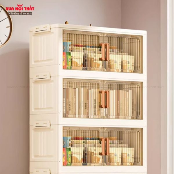 Tủ đựng đồ gấp gọn bằng nhựa GD51 thiết kế theo dạng module xếp tầng