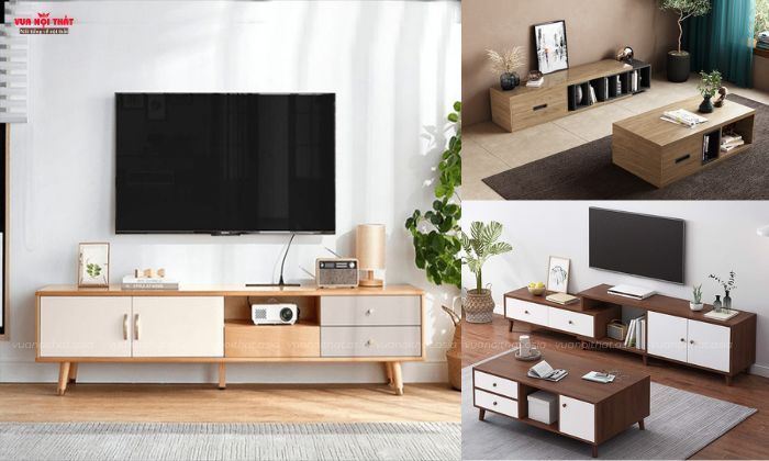 Mẫu Kệ tivi gỗ công nghiệp bán chạy giá rẻ tại TPHCM