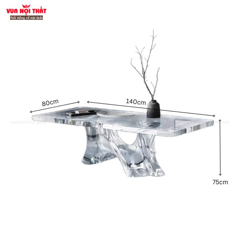 Bàn tiếp khách nhựa trong suốt hiện đại, sang trọng có thể tùy chỉnh kích thước