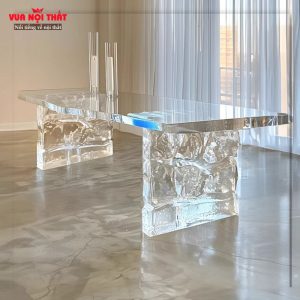 Bàn ăn bàn tiếp khách bằng nhựa trong suốt BA52