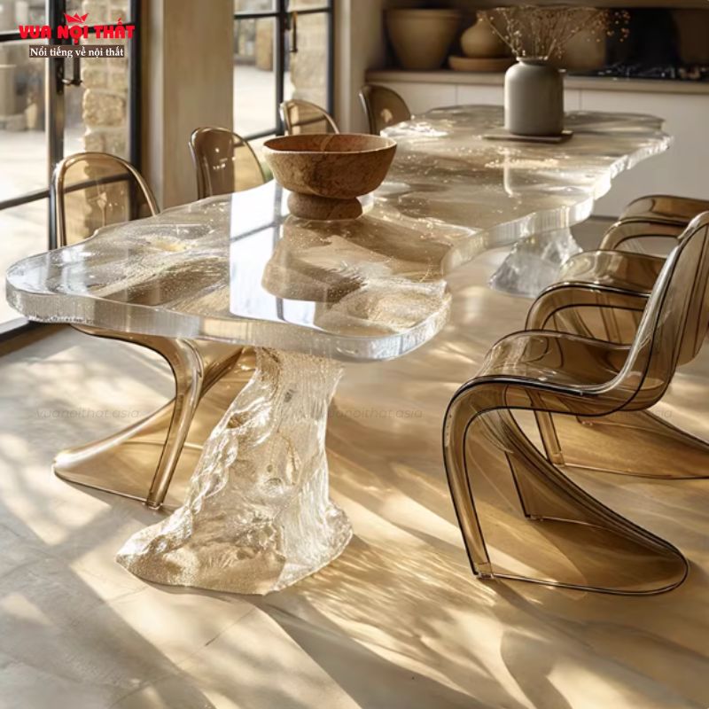 Bàn ăn, bàn tiếp khách nhựa nhập khẩu sang trọng BA53 có đa dạng kích thước