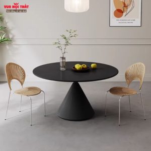 Bàn sofa tròn đế đồng hồ cát độc đáo BSF115 thích hợp làm bàn ăn, bàn tiếp khách