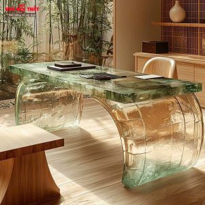 Bàn tiếp khách bằng nhựa xuyên sáng BA54 tạo điểm nhấn ấn tượng cho không gian