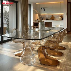 Bàn ăn, bàn tiếp khách bằng nhựa cao cấp BA54 có thể tùy chỉnh kích thước