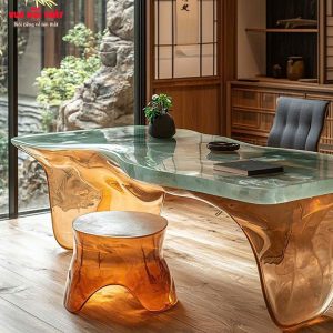 Bàn ăn nhựa trong suốt BA54 có đa dạng kiểu dáng