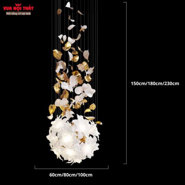 Đèn thả cầu thang hiện đại DTT87 có đa dạng kích thước để khách hàng lựa chọn