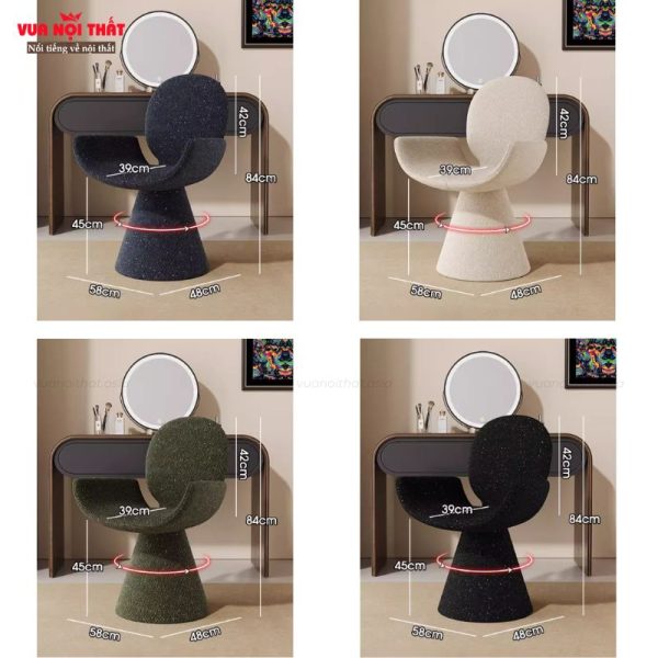 Ghế bàn trang điểm nhập khẩu hiện đại GL73 có kích thước nhỏ gọn