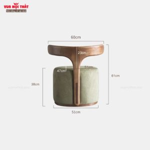 Ghế đẩu bằng gỗ có tựa lưng sang trọng GL71 có kích thước nhỏ gọn