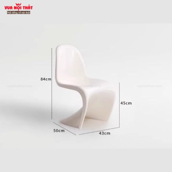 Kích thước ghế ăn nhựa đúc liền khối hình chữ S đẹp