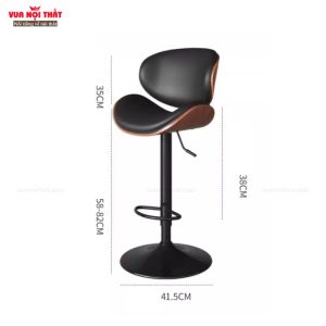 Kích thước của ghế bar có lưng tựa nhập khẩu giá rẻ GA14