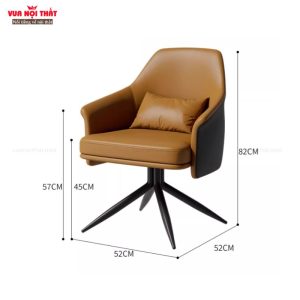 Ghế ngồi làm việc bọc da cao cấp GL70 có kích thước phù hợp với mọi không gian
