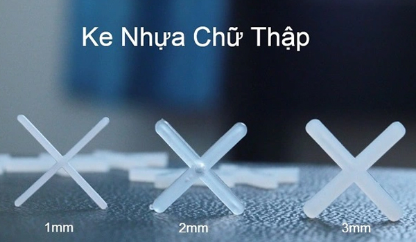Ke chữ thập lát gạch được làm từ nhựa cứng, có nhiều kích thước khác nhau