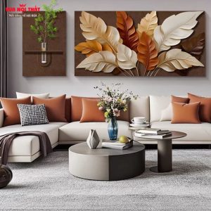 Tranh trang trí tường phòng khách đơn giản, sang trọng TT95 tạo điểm nhấn cho không gian