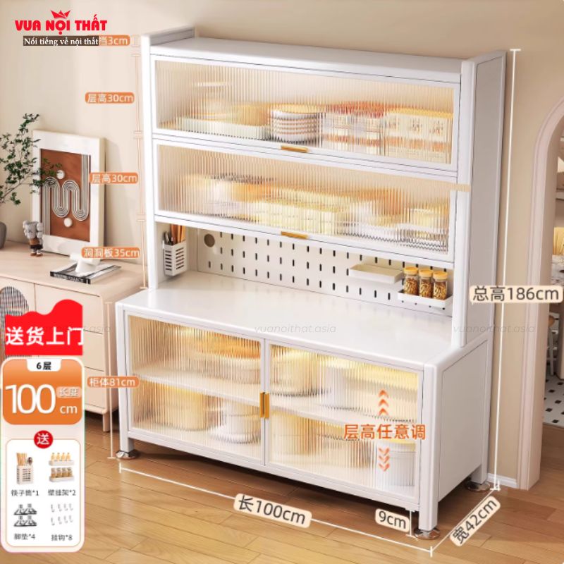 Kích thước tủ đựng chén bát nhà bếp hiện đại TCB09