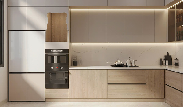 Ánh sáng hợp lý giúp việc nấu ăn trở nên thuận tiện, góp phần làm nổi bật vẻ đẹp của căn bếp