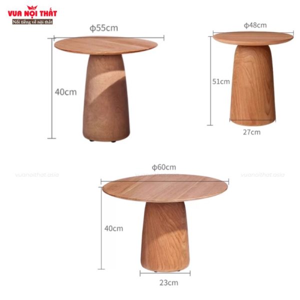 Bàn trà sofa gỗ Teak nhập khẩu cao cấp BSF117 có đa dạng kích thước