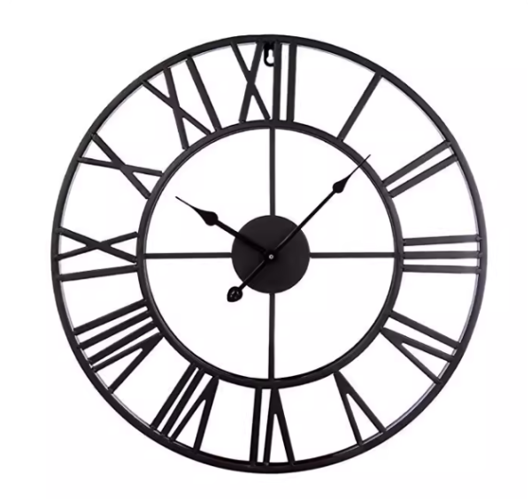 Đồng hồ sắt số la mã sang trọng DH17 có các kích thước như 40cm, 50cm, 60cm và 80cm