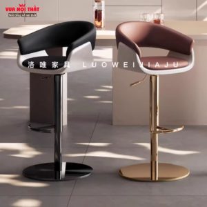 Ghế bar chân inox nhập khẩu chất lượng cao GA15 tạo điểm nhấn cho không gian