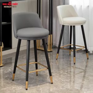 Ghế bar giá rẻ nhập khẩu GA16 với đệm bọc da chống mèo cào chống trầy cao cấp