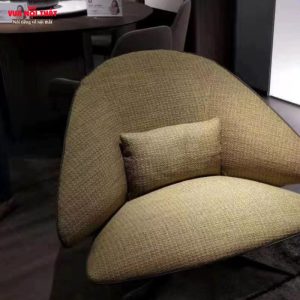 Ghế sofa đơn cho khách sạn resort GL75 được bọc vải lanh thoáng khí, mềm mại