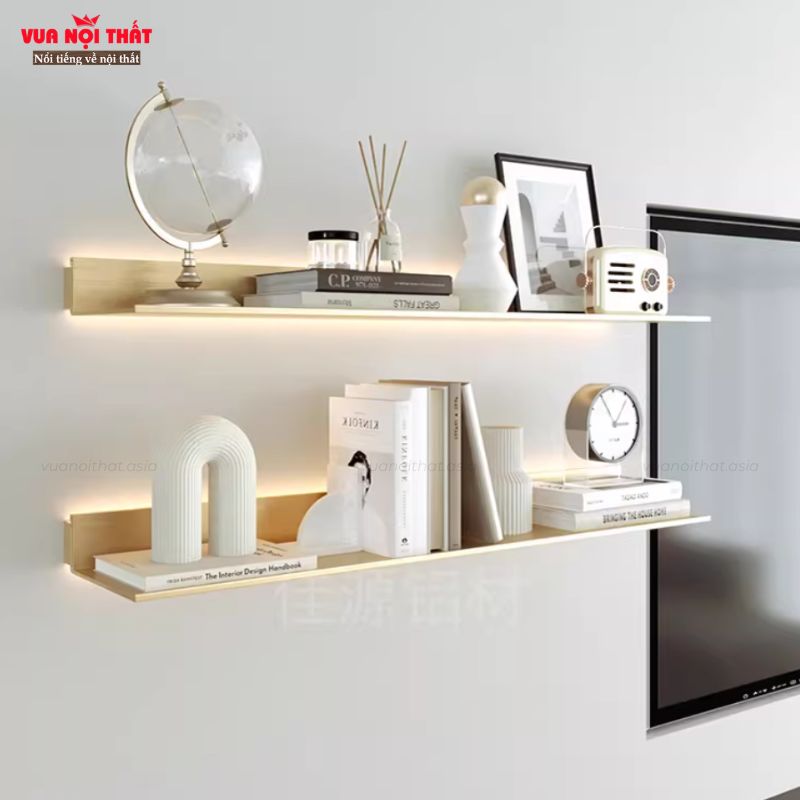 Kệ đèn decor tường đẹp giá rẻ GTT03 không cần đi dây nguồn