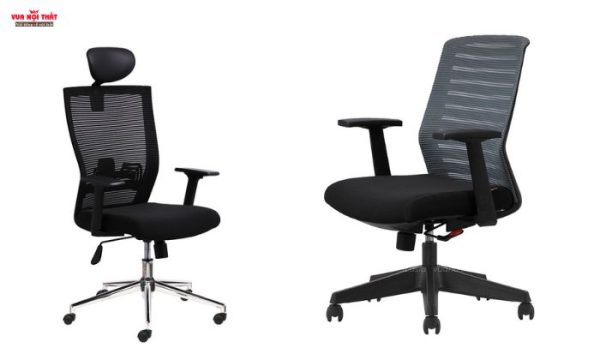Một số mẫu ghế lưới văn phòng phổ biến như ghế lưới lưng trung, lưng cao,...