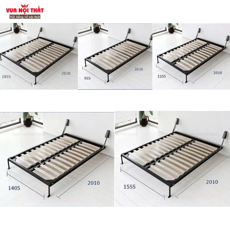 Giường ngủ gấp gọn nhập khẩu GN20 có đa dạng kích thước