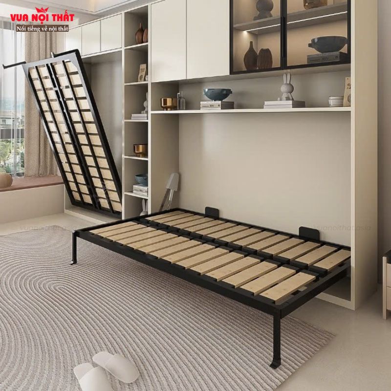 Giường ngủ gấp gọn hiện đại GN20 được làm từ thép sơn tĩnh điện chống han gỉ