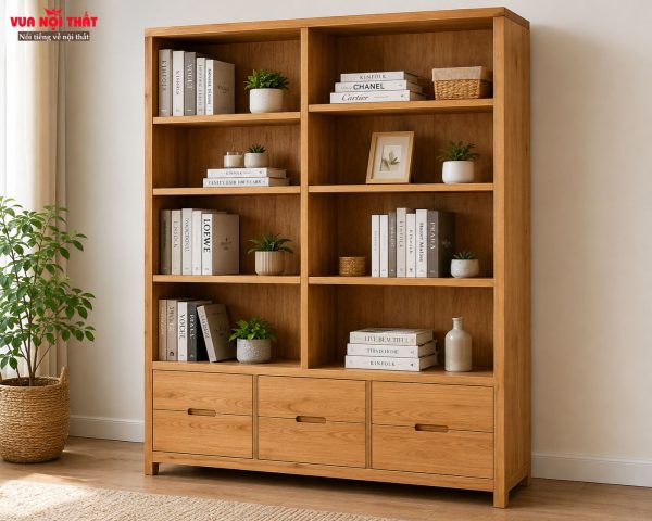 Kinh nghiệm chọn mua tủ sách gỗ tự nhiên giá rẻ, bền đẹp
