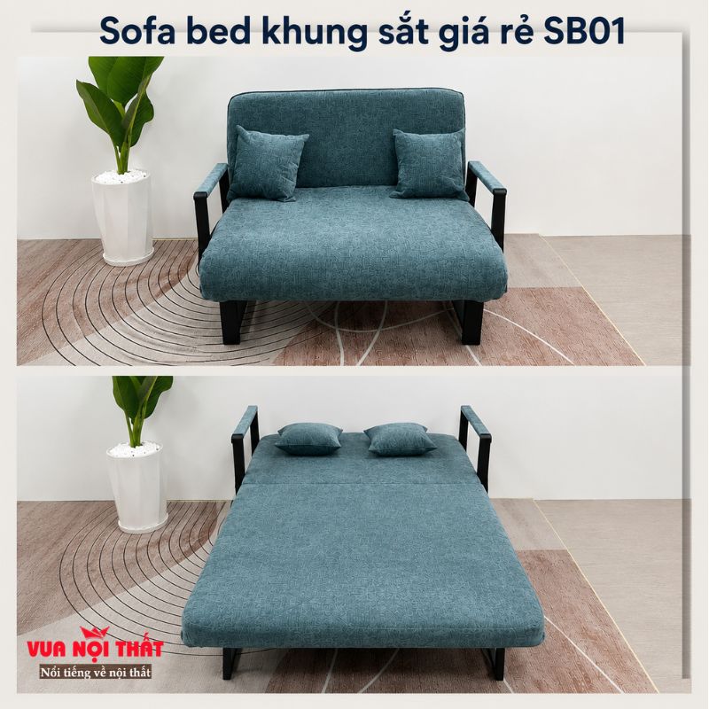 Sofa bed khung sắt giá rẻ SB01