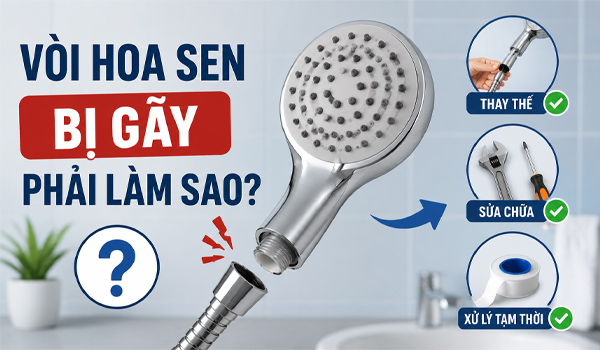 Vòi hoa sen bị gãy phải làm sao?