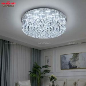 Đặc điểm nổi bật của đèn mâm ốp trần pha lê tròn đẹp DTT96
