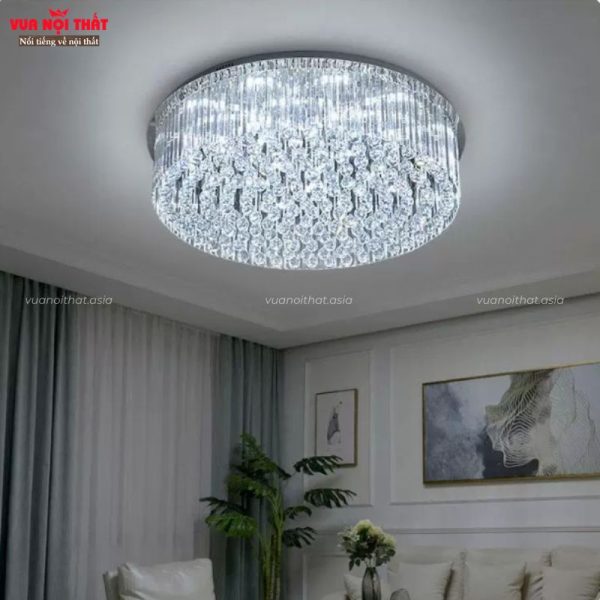 Đặc điểm nổi bật của đèn mâm ốp trần pha lê tròn đẹp DTT96