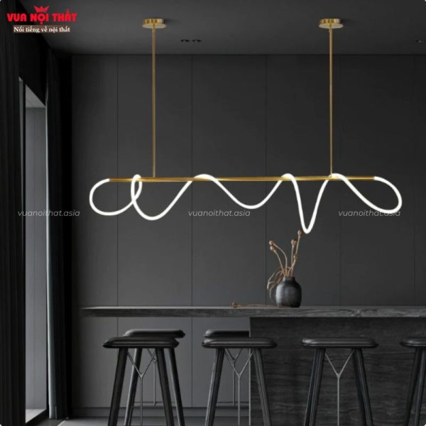Đèn thả bàn ăn quầy bar thanh dài xoắn độc đáo DTT97
