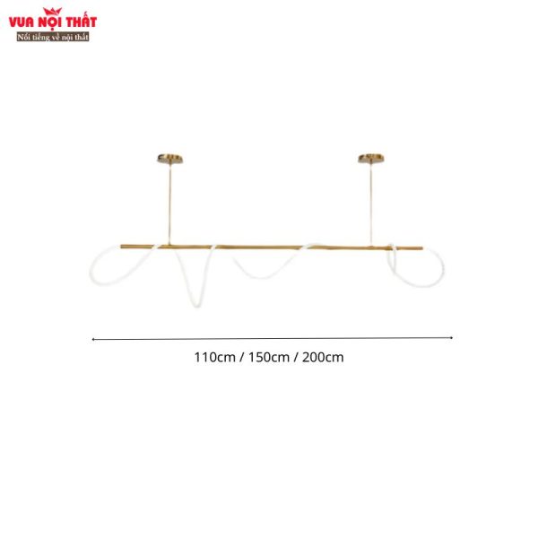 Kích thước của đèn thả bàn ăn nhập khẩu uốn lượn đẹp mắt DTT97