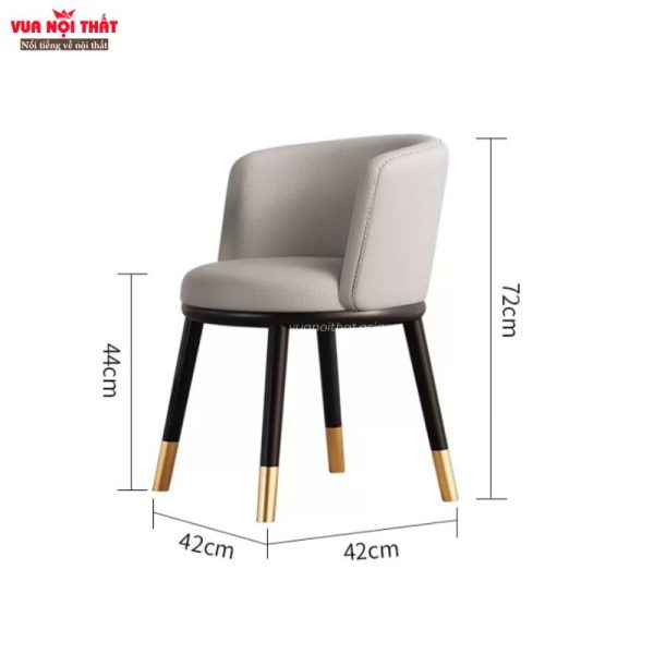 Ghế ăn bọc da có tựa lưng cong GA18 có kích thước nhỏ gọn