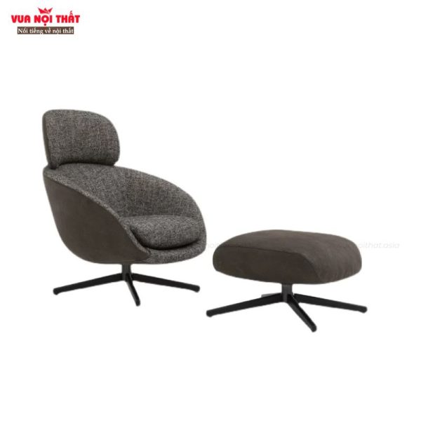 Ghế bành đọc sách, thư giãn kèm đôn gác chân cao cấp GL79