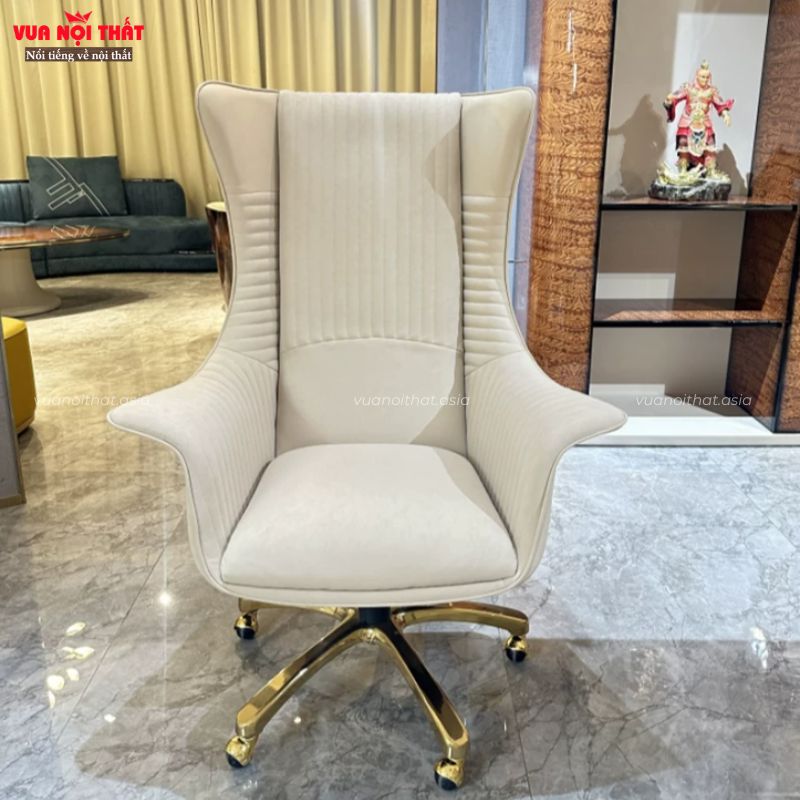 Ghế lãnh đạo luxury lưng cao hiện đại GVP08 bọc da Nappa cao cấp
