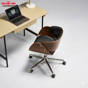 Ghế xoay văn phòng gỗ uốn nhập khẩu cao cấp GVP09