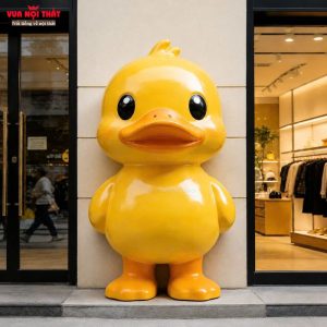 Mô hình vịt vàng check-in dễ thường PKTT79 tạo điểm nhấn ấn tượng cho không gian