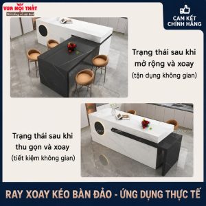 Ray trượt bàn đảo nhập khẩu cao cấp PKB20 xoay 360 độ