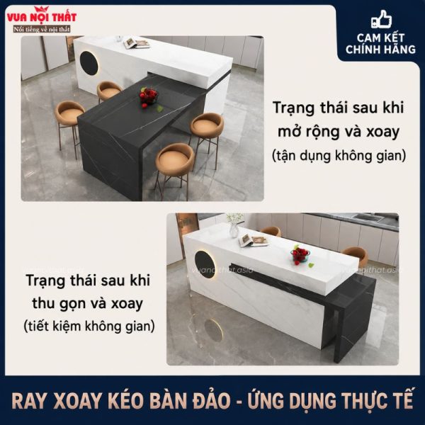 Ray trượt bàn đảo nhập khẩu cao cấp PKB20 xoay 360 độ